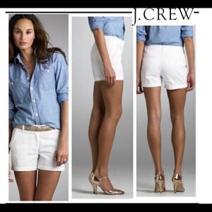 J.CREW white chino shorts size 4